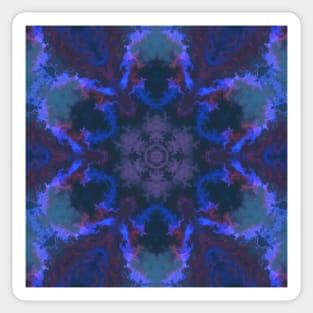 Psychedelic Hippie Flower Purple Blue and Pink Sticker